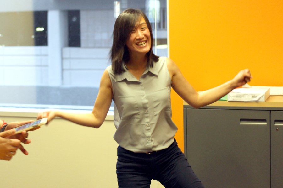 WeAreRevature's tweet photo. Here at #Revature, Felice has that #FridayFeeling. #TeamRevature #edtech #technology https://t.co/K29N7NFfjx