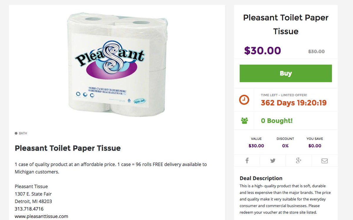 BBmatterLLC's tweet photo. 96 rolls of Pleasant Paper tissue for $30.  Detroit delivery FREE https://t.co/llSmYdQ6D0 https://t.co/esJ1Us1PvI