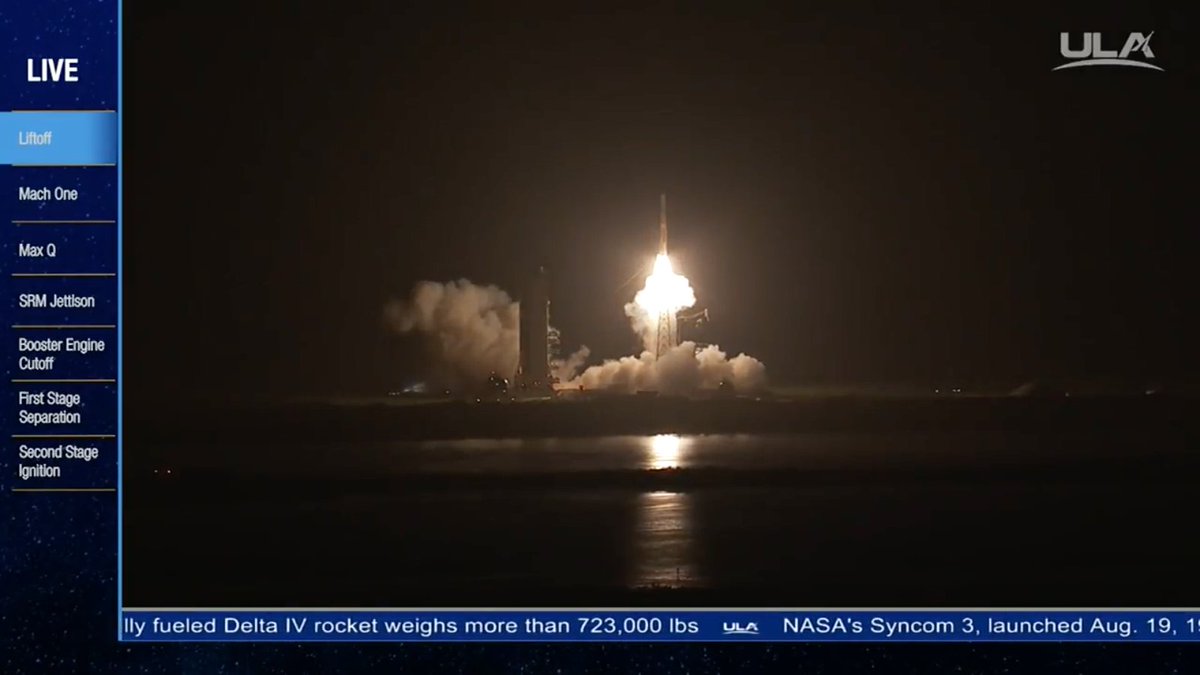 ShuttleAlmanac's tweet photo. LIVE - LIFTOFF 5 of @ulalaunch #DeltaIV carrying #AFSPC6 (2 #GSSAPs) @AerojetRdyne @45thSpaceWing https://t.co/RD4w43kRX9