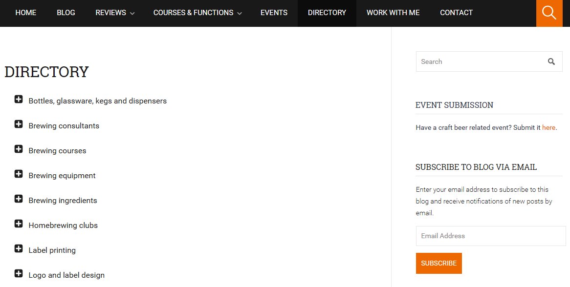 Brewmistress directory is starting to take shape. Want to see your business featured? brewmistress.co.za/directory/