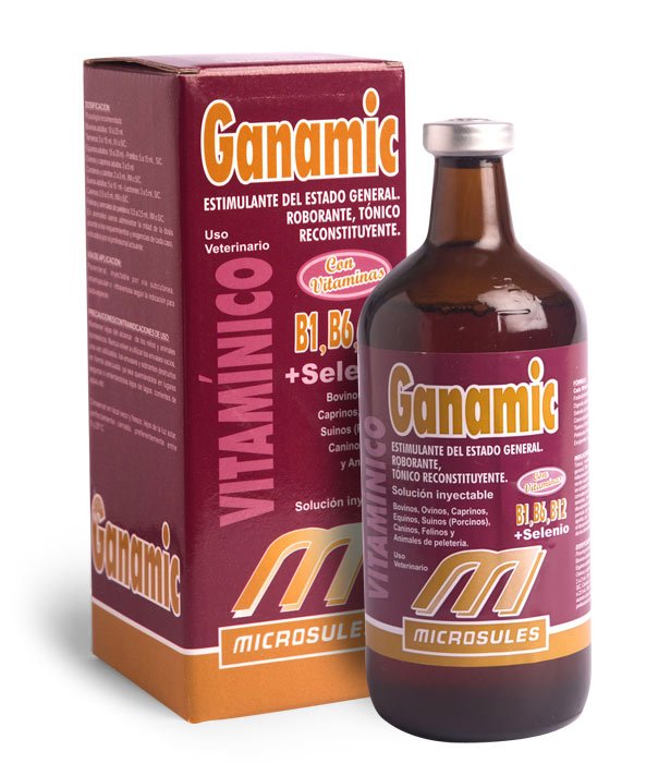 قاناميك 
بي كمبلكس وسلنيوم 
الاستخدام: لعلاج ارتفاع العضلات في الفحص- ضمور الحجم، علاج الطير-الرخاوة - فاتح للشهية.