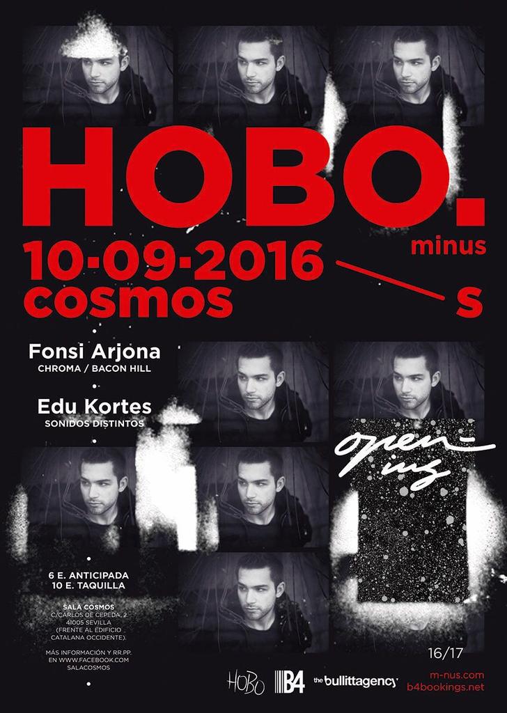 Empezamos la temporada en <a href="/COSMOS_CLUB/">SALA COSMOS</a> con <a href="/hobo_dj/">Hobo</a>  @FonsiArjona y <a href="/edukortes/">Edu Kortés</a> #techno #sevilla #salacosmos