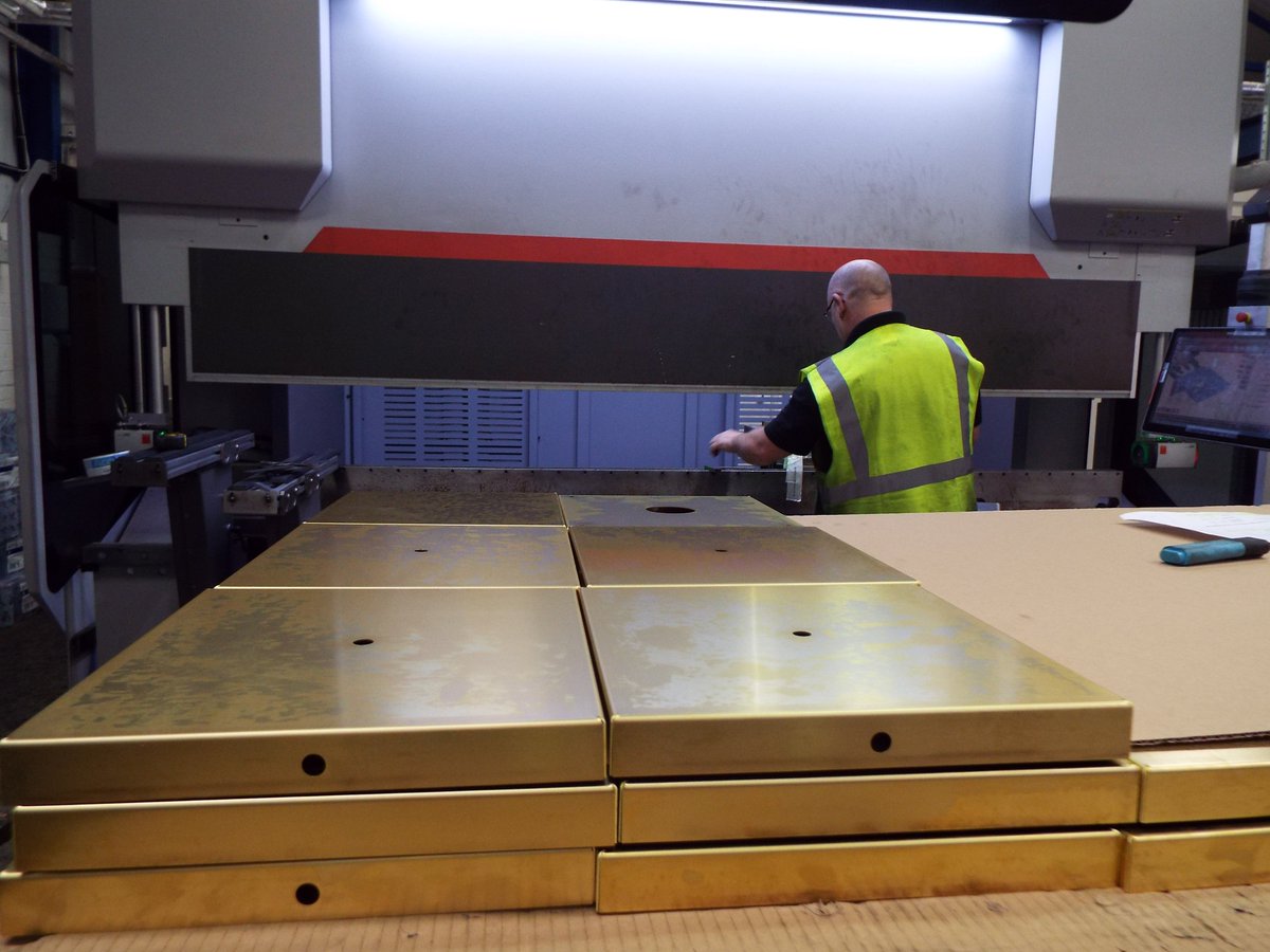 AccurateLaserUK's tweet image. We folded these 0.9mm brass lantern bases yesterday with highly accurate results! #lasercut #pressbraking #angles