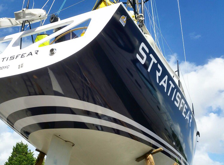 grapefruitgroup's tweet photo. As promised - the winner of our poll was the hull wrap! Thanks for voting! #OurWork #HullWrap #Sailing #Vinyl https://t.co/pllKSwgsdm