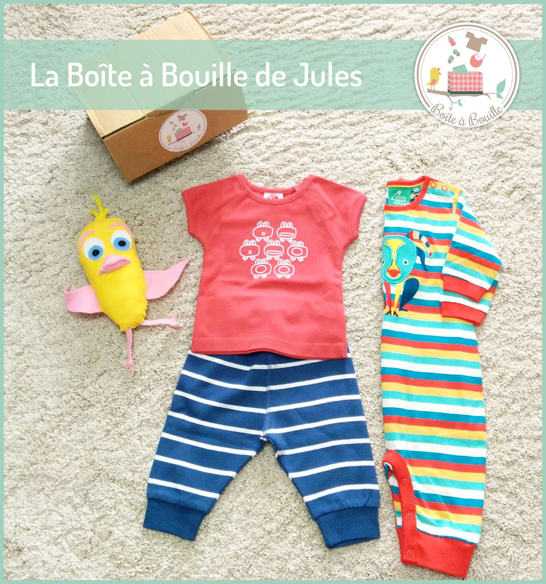 BoiteABouille's tweet photo. #look #bébé du jour: Jules 3 mois. En @littlegreenrads, @kiteclothing  et @LaQueueDuChat_ 100% #bio ! On aime !!! https://t.co/KnO2JGVv1Y