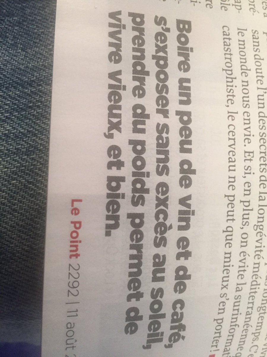 J'adore lire le point dans le train...