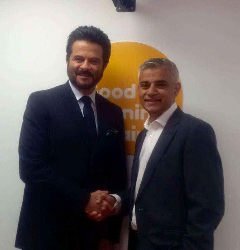 SadiqKhan's tweet image. Real honour to meet Bollywood legend @AnilKapoor this morning. #LondonIsOpen