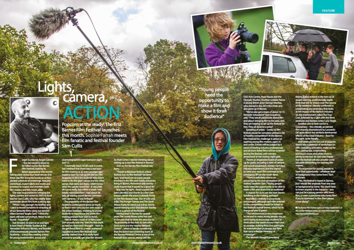 Getting excited about the first ever @BarnesFilmFest - tickets selling fast so book soon #filmfestival #barnes #film