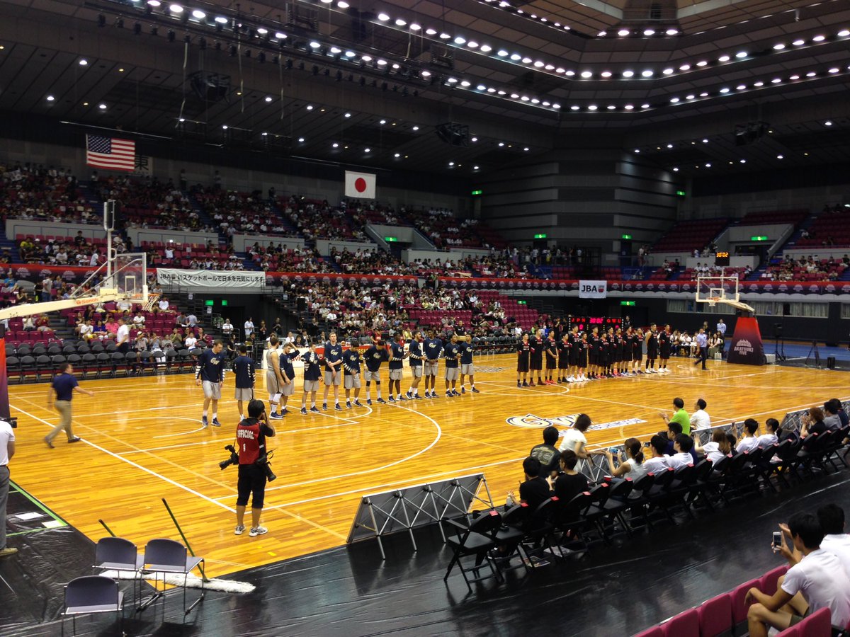 日本バスケットボール協会 Jba 代表 試合日程 男子国際親善試合16 静岡大会 浜松アリーナ 選手入場し ウォーミングアップ開始 ティップオフまで あと分 18 00 男子日本代表vsジョージ ワシントン大学 Akatsukifive