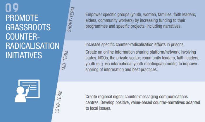 FriendsofEurope's tweet photo. Roadmap n°9 from the #SecJam16 report, #radicalisation #security. Learn more: https://t.co/zehw8vjqf2 https://t.co/IqK84QDI3l