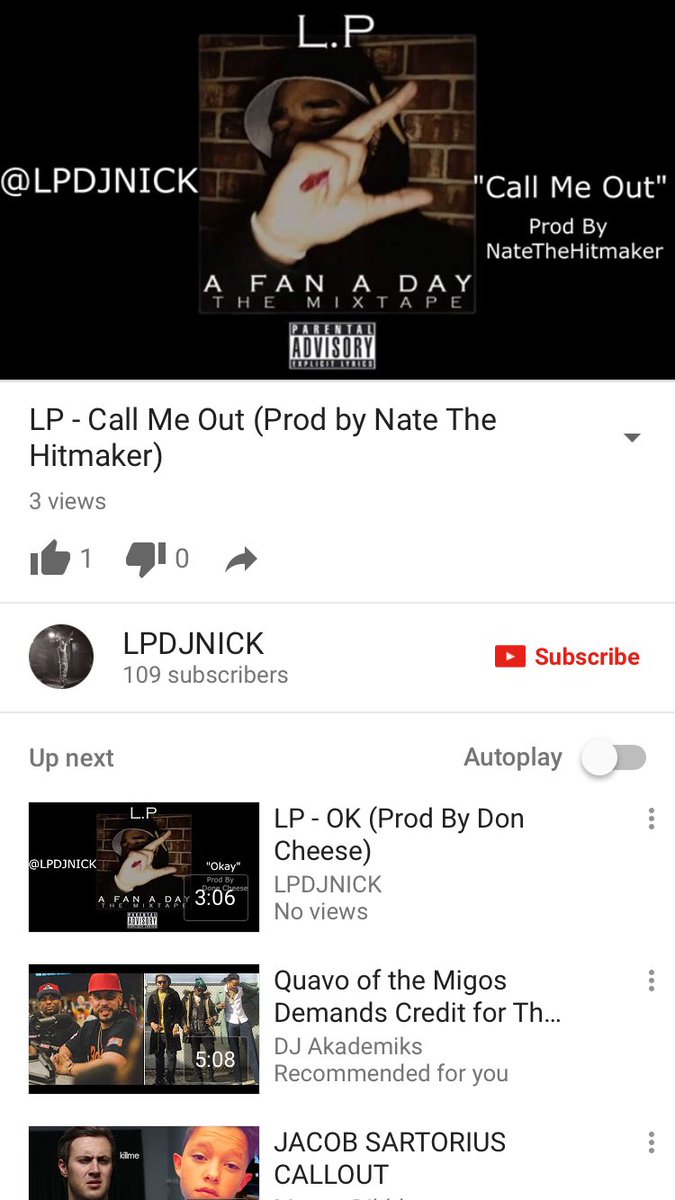 LPDJNICK's tweet image. Come on brah! Let me know what's up! #CallMeOut prod by @NateTheHitmaker reverbnation.com/LPDJNICK