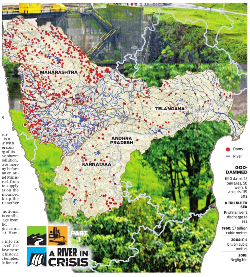 Krishna River Dams Map