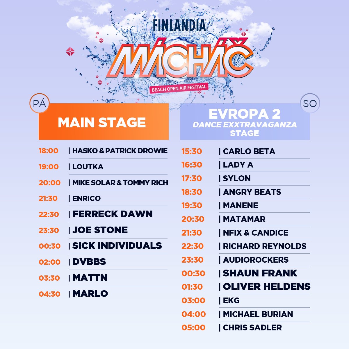 festival timetable 2016