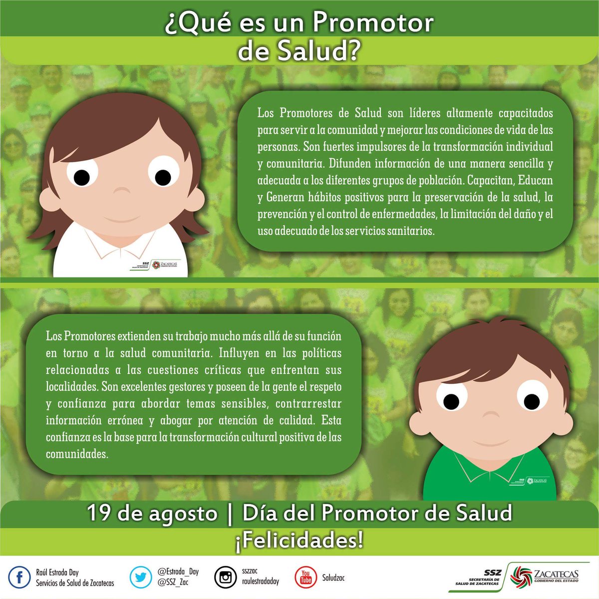 Estrada_Day's tweet photo. ¿Conoces la importante labor del #PromotorDeSalud? Aquí te las presentamos:
"Creando hábitos para una buena vida". https://t.co/y22vGT4s31