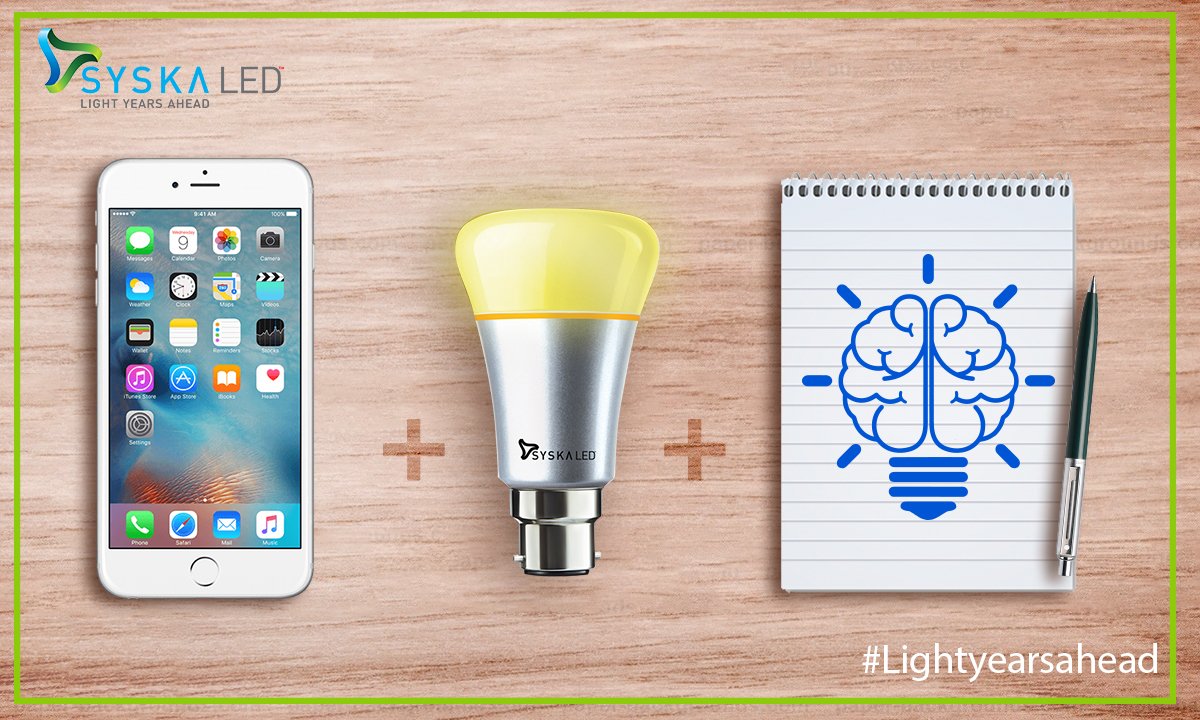 SyskaWorld's tweet photo. #Smartphone + Smart Light #RainbowLEDBulb = Smart Innovation #Lightyearsahead! https://t.co/JY8fTez50I