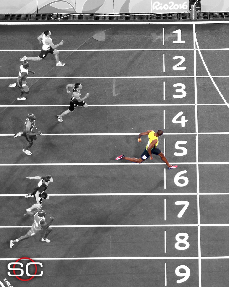 SportsCenter's tweet photo. There's Usain Bolt, and then there's everyone else. https://t.co/Fn237uPNew