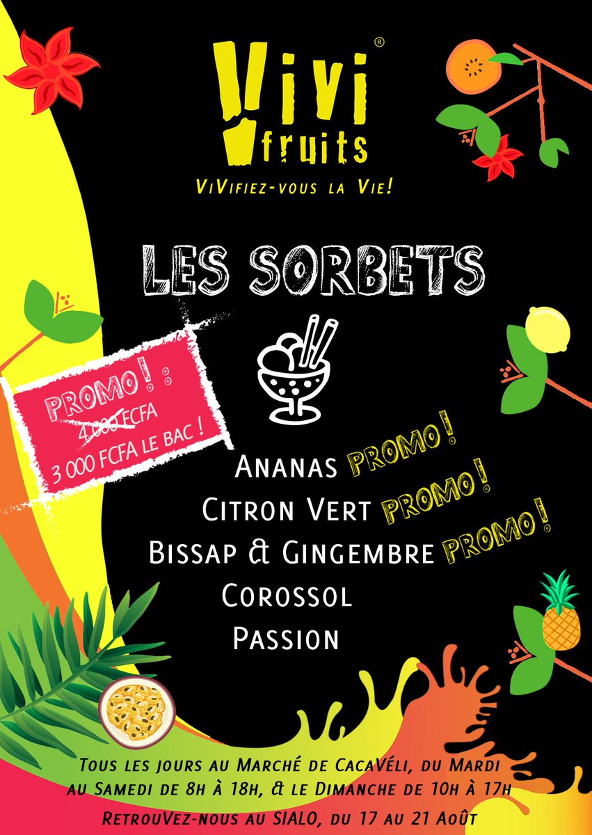 ViViFruits's tweet photo. Bilitis Fashion Style ce 19 Août 2016 au Grand Rex de Lomé!
Devinez qui sera là avec des sorbets 100% Naturels ? :) https://t.co/IGpNvg9fBb