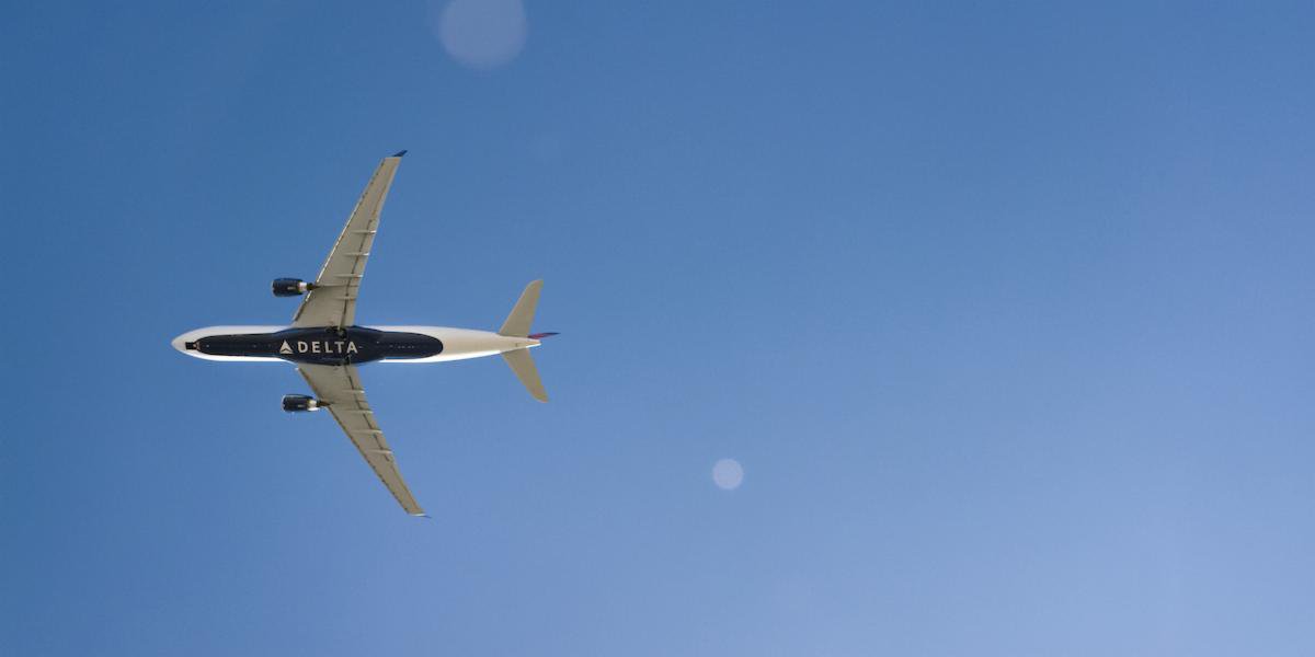 Delta's tweet photo. It sounds like a dream. Going thousands of miles & never touching the ground. It’s our reality. #NationalAviationDay https://t.co/2v9EQFRPnc