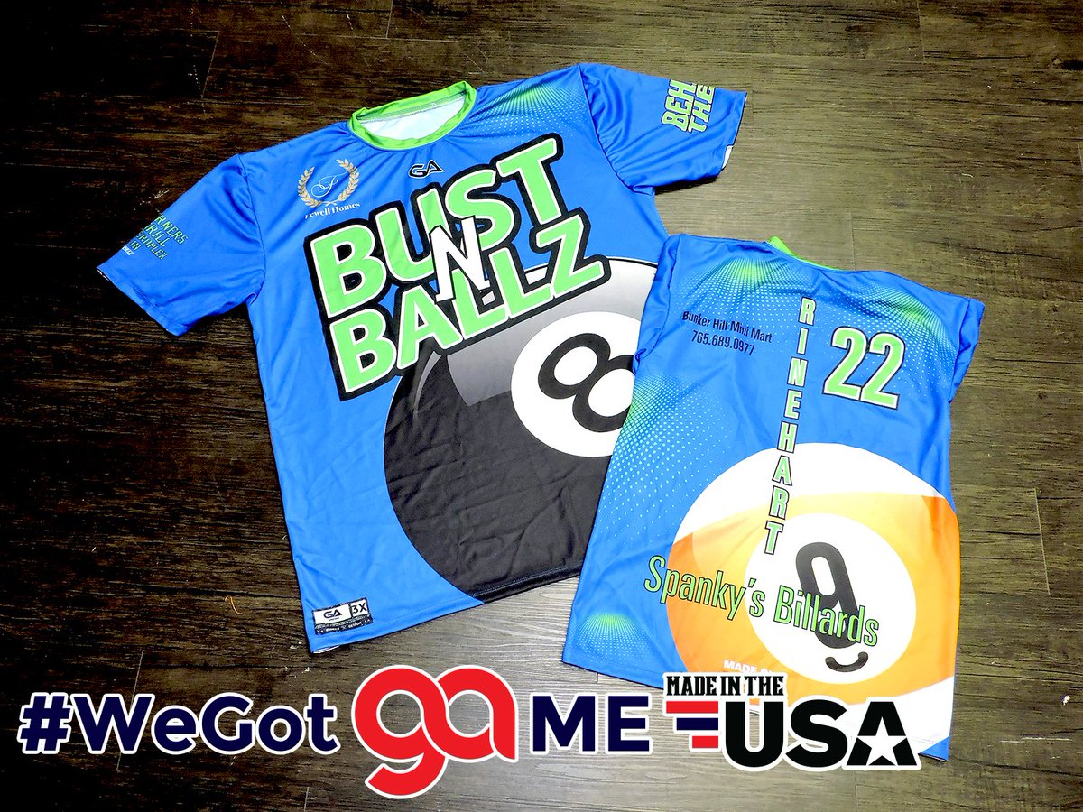 GameApparelUsa's tweet photo. #8Ball #PoolJerseys #FullDye #Jerseys&Sleeves #Game we are proudly made in the USA! https://t.co/KvwhZHghvs