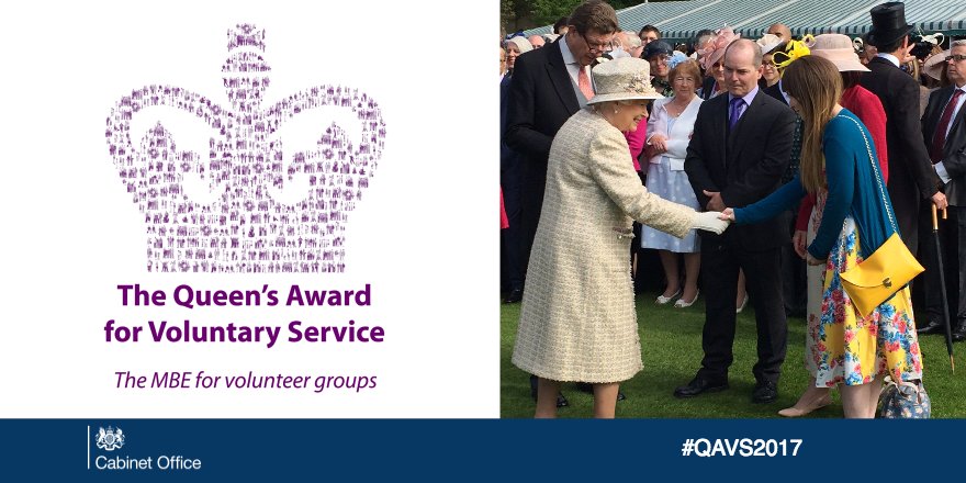 cabinetofficeuk's tweet photo. Know a #voluntary group helping others in your #community? Nominate them for a #QAVS2017 https://t.co/7sRe83yWbY https://t.co/EQ0MS80vPY