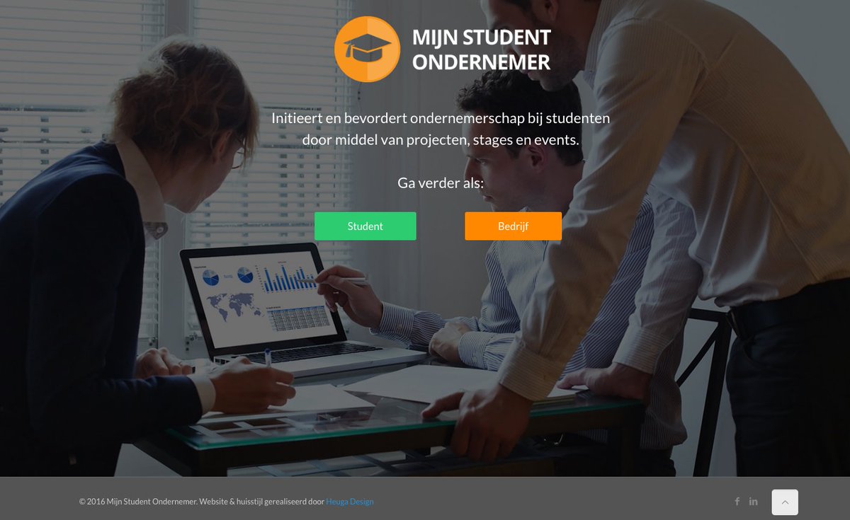 Een sneak preview van onze website. Student ondernemer <a href="/heugadesign/">Heuga Design</a> is bijna klaar. #student #stage #website
