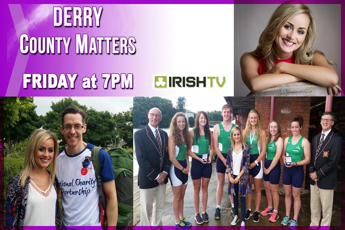 irishtv's tweet photo. Don't Forget #DerryCountyMatters tonight at 7pm on @irishtv with @niamhmcglinchey https://t.co/vhD2uV0OxS