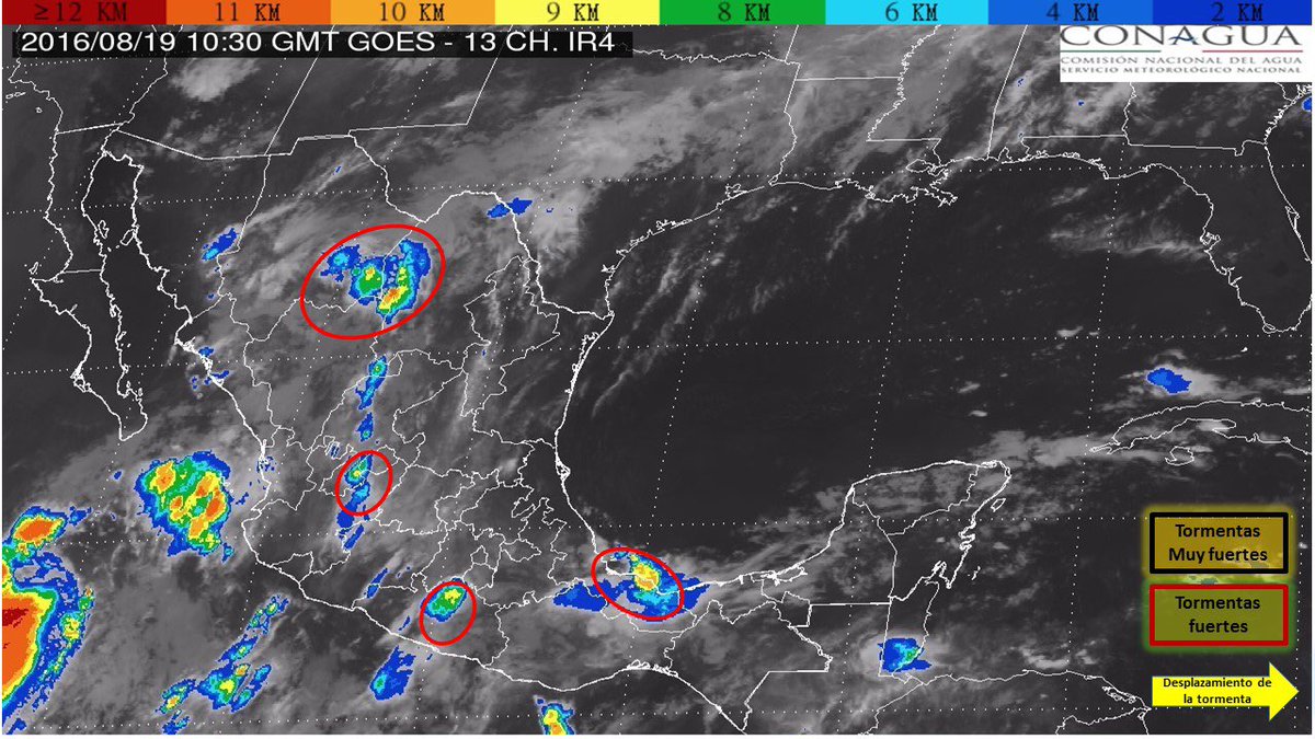 ☔️ Pronóstico 19 de Agosto <a href="/conagua_clima/">CONAGUA Clima</a>: Se esperan tormentas fuertes en el estado de #GTO.