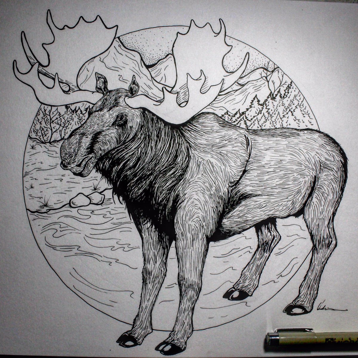 os_mansaray's tweet photo. Finished commissioned piece  ✌️ #penandink #outdoors #TGIF https://t.co/Je00DRhqet
