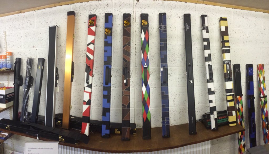 CgqPool's tweet photo. Our cue cases in stock ranging from £15, £55, £76, £95 and £110.  #stevegrice #peradon #cobracues #cuecasesireland https://t.co/m8oiF4Gizz