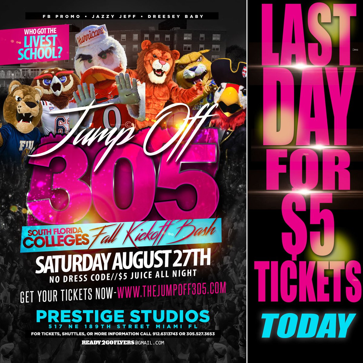 _dafatboy's tweet photo. Today Is The LAST Day For These #TheJumpOff305 Tickets! Get a Yours Now @ https://t.co/VJEEwtLTup #FIU20 #Flomo20 https://t.co/THz1lo2kGj