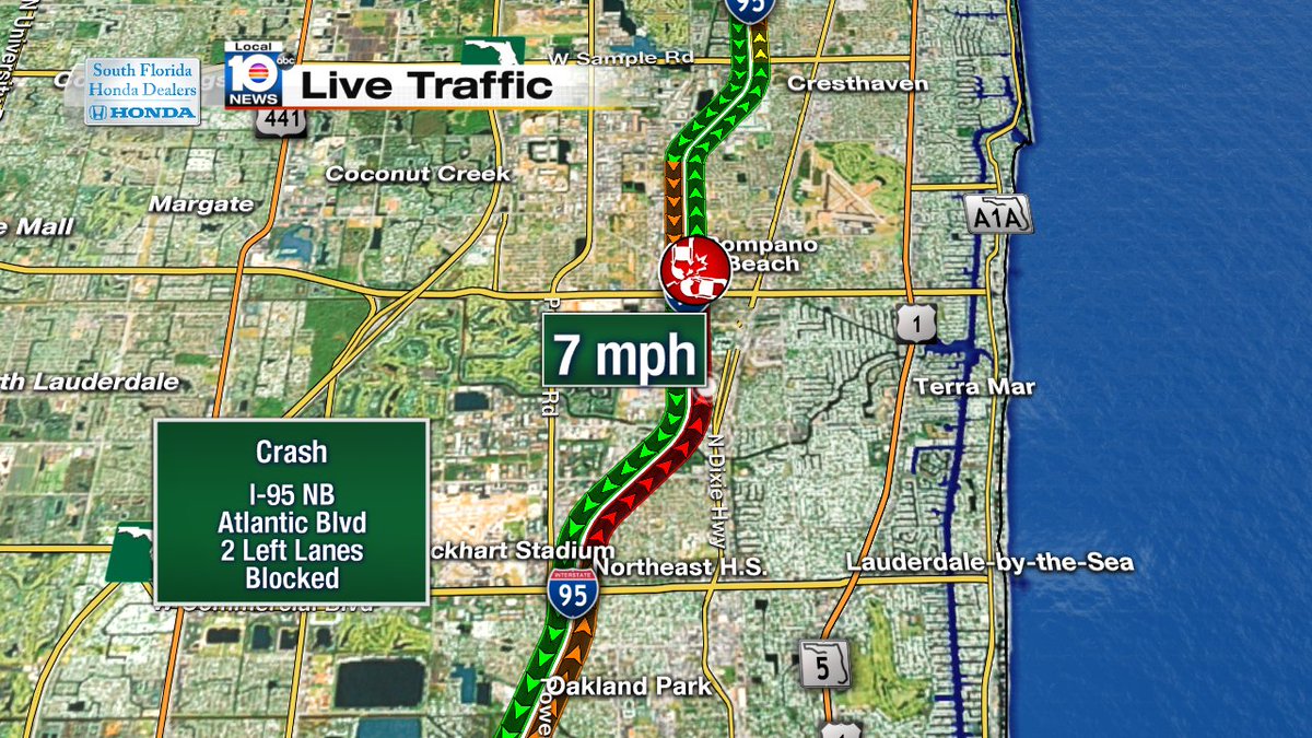 Accident on I-95 NB at Atlantic Blvd Blocking 2 Left Lanes! #traffic https://t.co/fCIuOUArj6