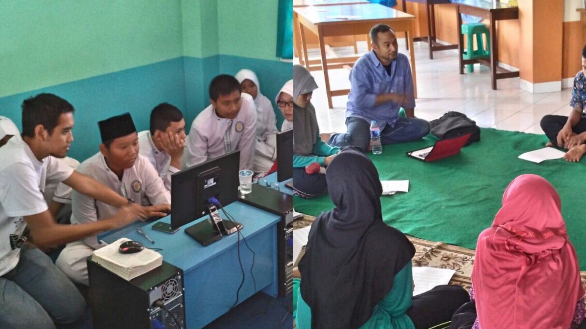 ayecaptainart's tweet photo. Sebuah kehormata ngajar bareng mas @hagihagoromo  untuk teman2 SMP Permata Insani. Terimakasih @_PlotPoint AHOY! https://t.co/Xb8lSh4TGa
