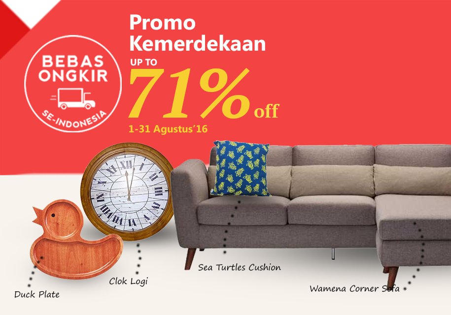 Nikmati promo hingga 71% dan BEBAS ongkir se-Indonesia hanya di Livaza.com