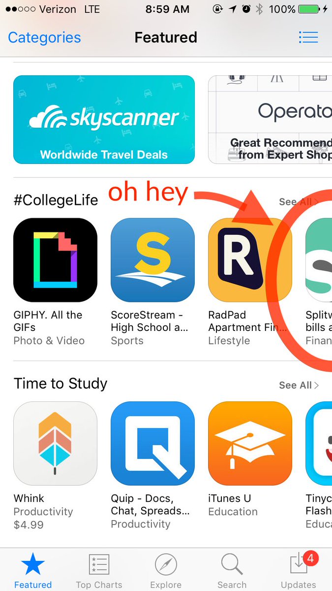 rofreg's tweet photo. Is that @splitwise hiding on the home page of the iOS App Store? Why yes it is! https://t.co/qSk4OGG30h