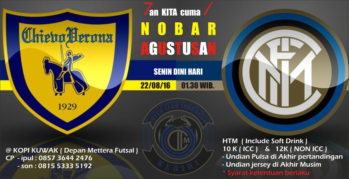 NOBAR PERDANA <a href="/SqinkKediri/">SQINK Kediri</a> <a href="/Internona_Jatim/">Internona JaTim</a> <a href="/InterClubIndo/">Inter Club Indonesia</a> <a href="/infokediri/">Informasi Kediri</a> <a href="/Lokasi_Nobar/">Lokasi Nobar</a> facebook.com/interis1908/ph…