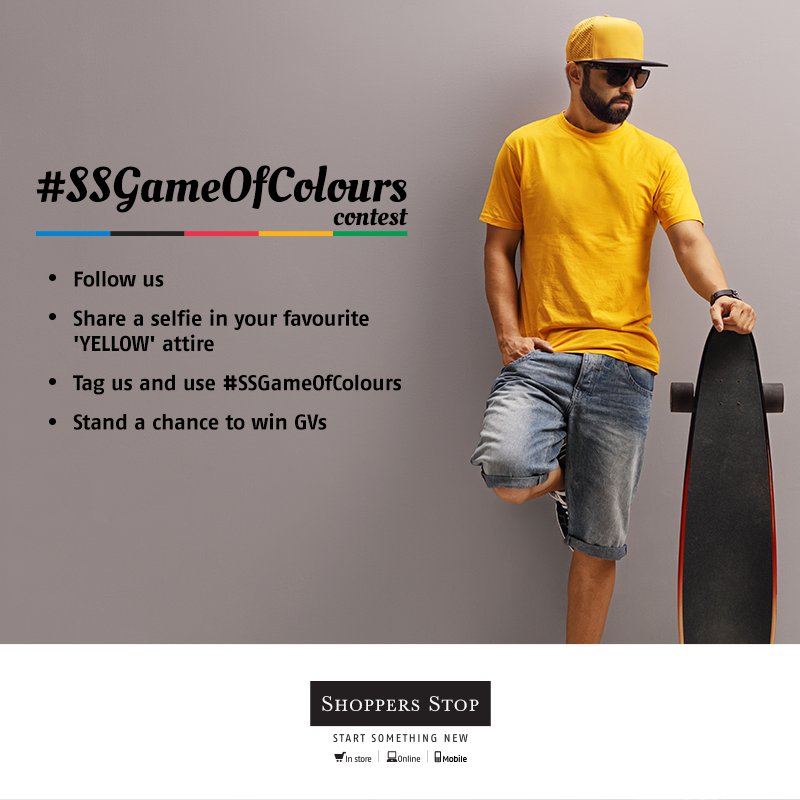 shoppersstop's tweet photo. Everything becomes a winning look when it’s paired with yellow!Pose for a smart look in yellow for #SSGameOfColours https://t.co/fYW3VQ5FJC