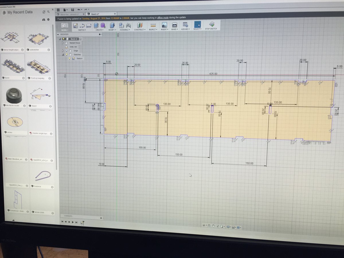 PEDUARD's tweet image. Sketching in #fusion360 - it always looks worse than it is. #simpleproject #lasercut