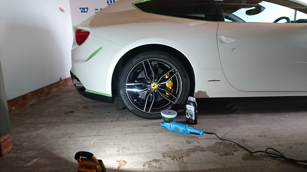 WaxOnWaxOff13's tweet photo. Ferrari FF in for minor correction and ceramic coating to protect this lovely paintwork, #simple #standerds #cwtch https://t.co/23QiZ8KMYk