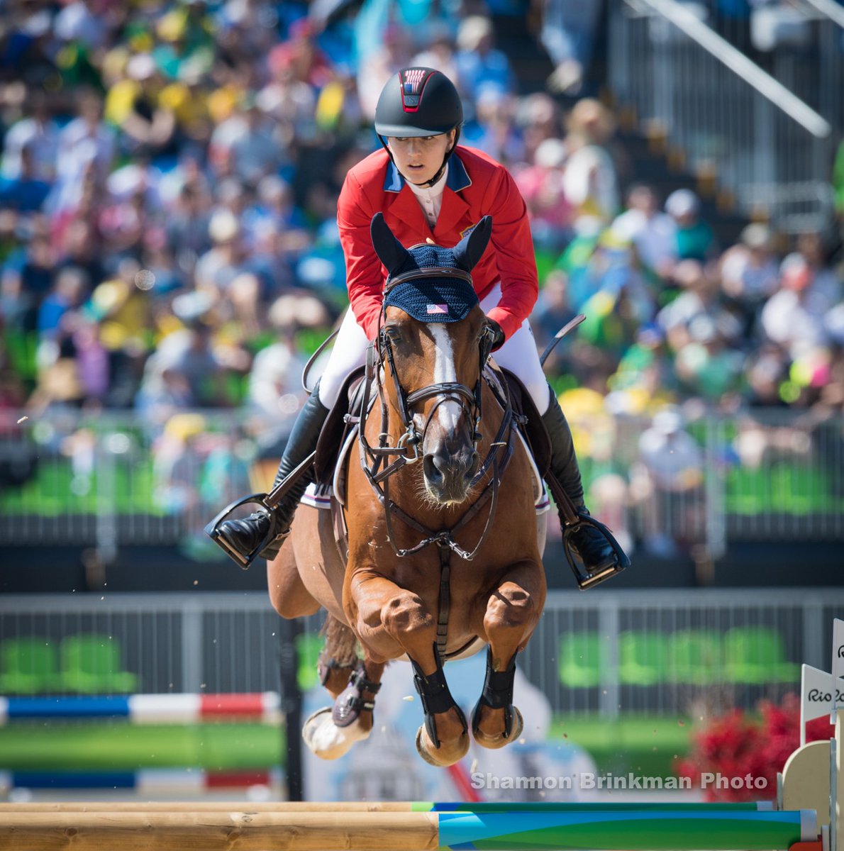 Three rails for <a href="/gooseydavis/">Lucy Davis</a> and Barron. #EquestrianJumping