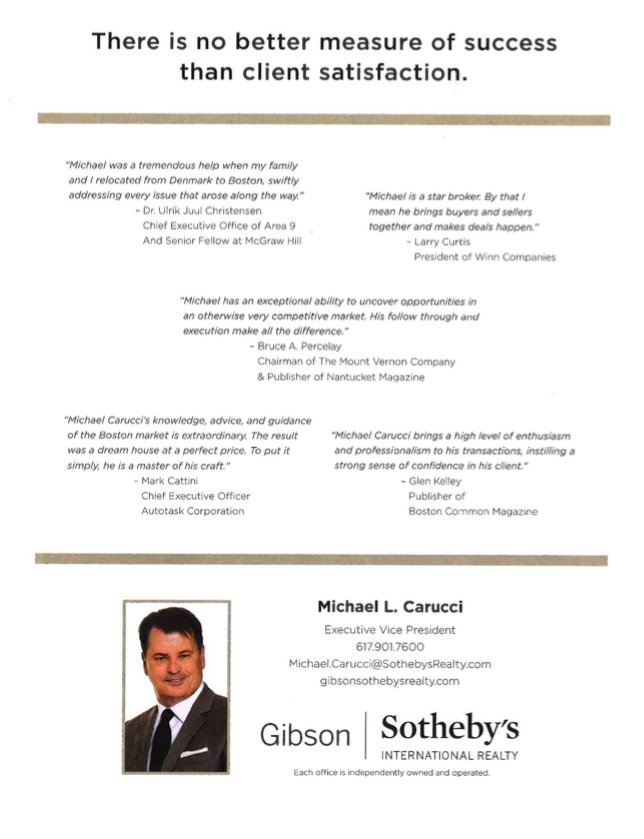 mcarucci's tweet image. Check out my ad in @BostonSceneMag Summer 2016 edition #boston #gibsonsothebys #sothebysrealty #scenemagazine