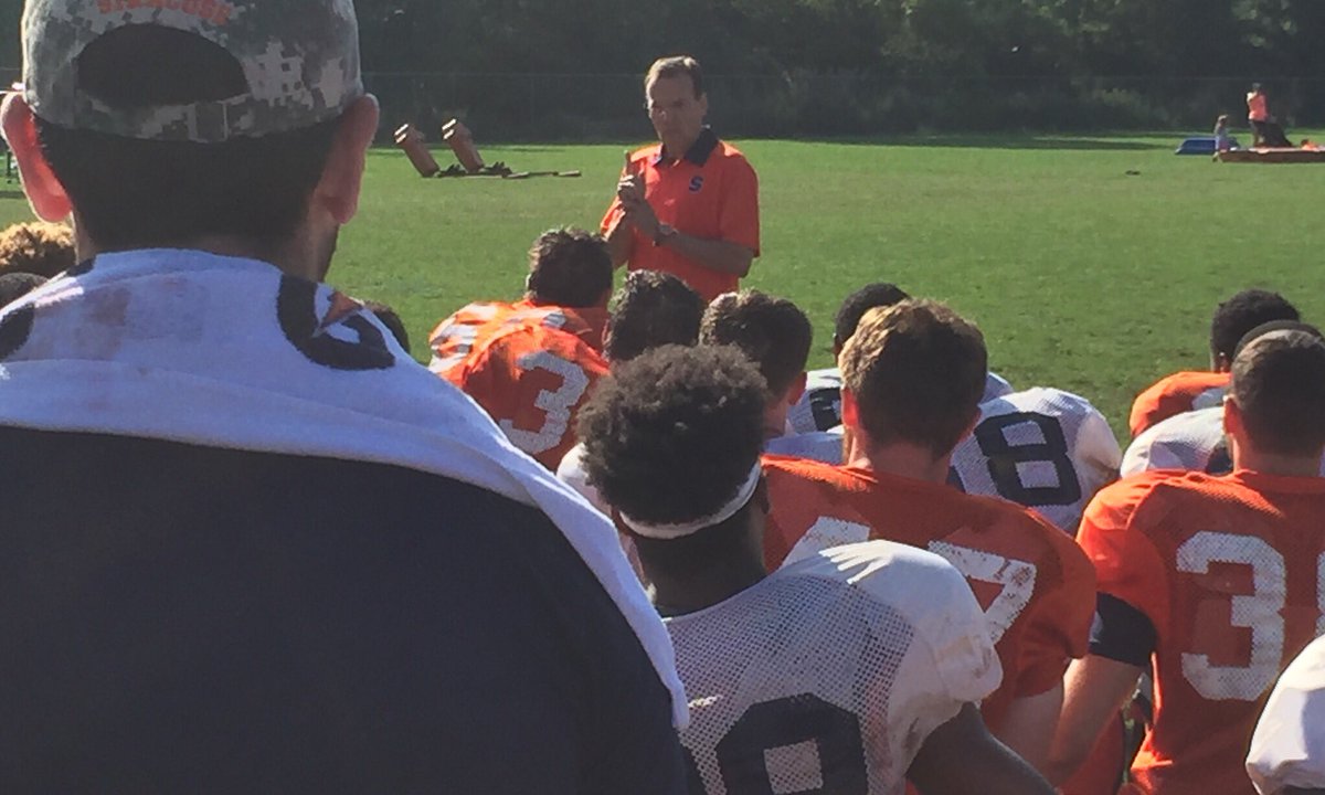 CuseFootball's tweet photo. AD John Wildhack: "It's about earning trust. If you do that you will lay the foundation for success." #CuseCamp16 https://t.co/0OOPwqBDg2