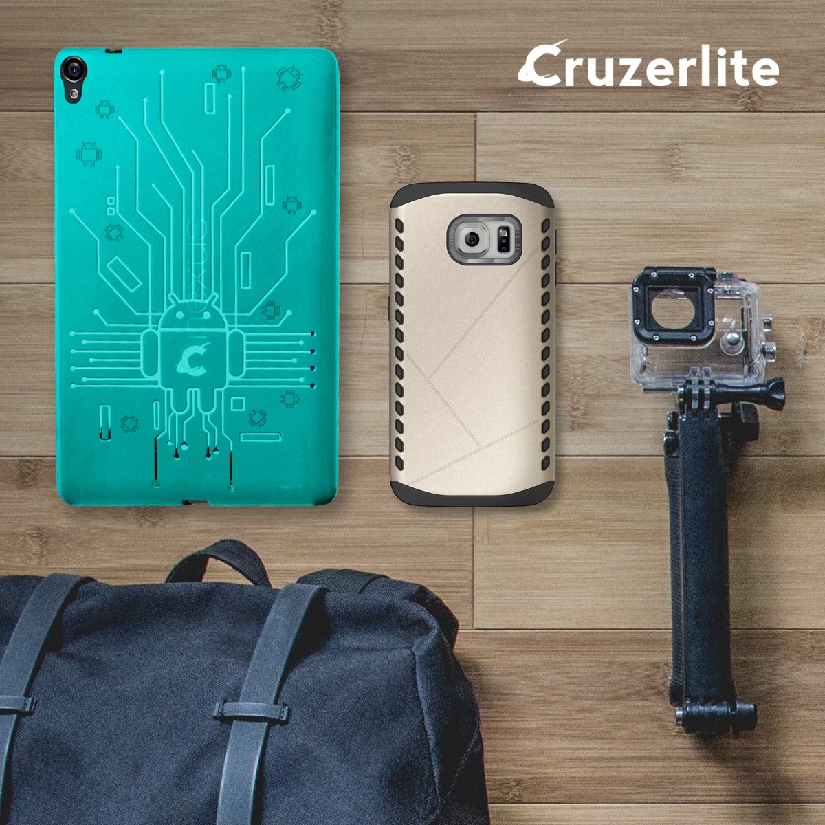 Cruzerlite's tweet photo. Adventure awaits this weekend. Don't forget to protect your gadgets! #bugdroidcircuit #spartancase #galaxys6edge https://t.co/at2JFVozNf