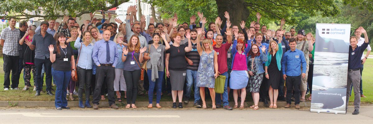To celebrate #WorldPhotoDay we're sharing a photo we love! Lots of awesome people celebrating the Cornish Tech scene