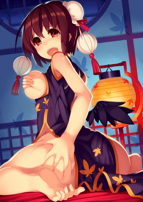 [R-18] チャイナ服文ちゃん。ピクシブにもアップしました。こちらもよろしくお願いします https://t.co/8EyrkgxGWL 