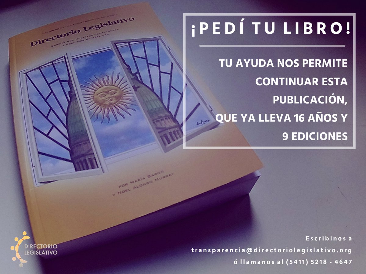 DireLegislativo's tweet photo. 📢📙📚 No te quedes sin tu #Directorio2016 c/ toda la info de legisladores, comisiones, bloques y más ►►► https://t.co/dfDMGIh388