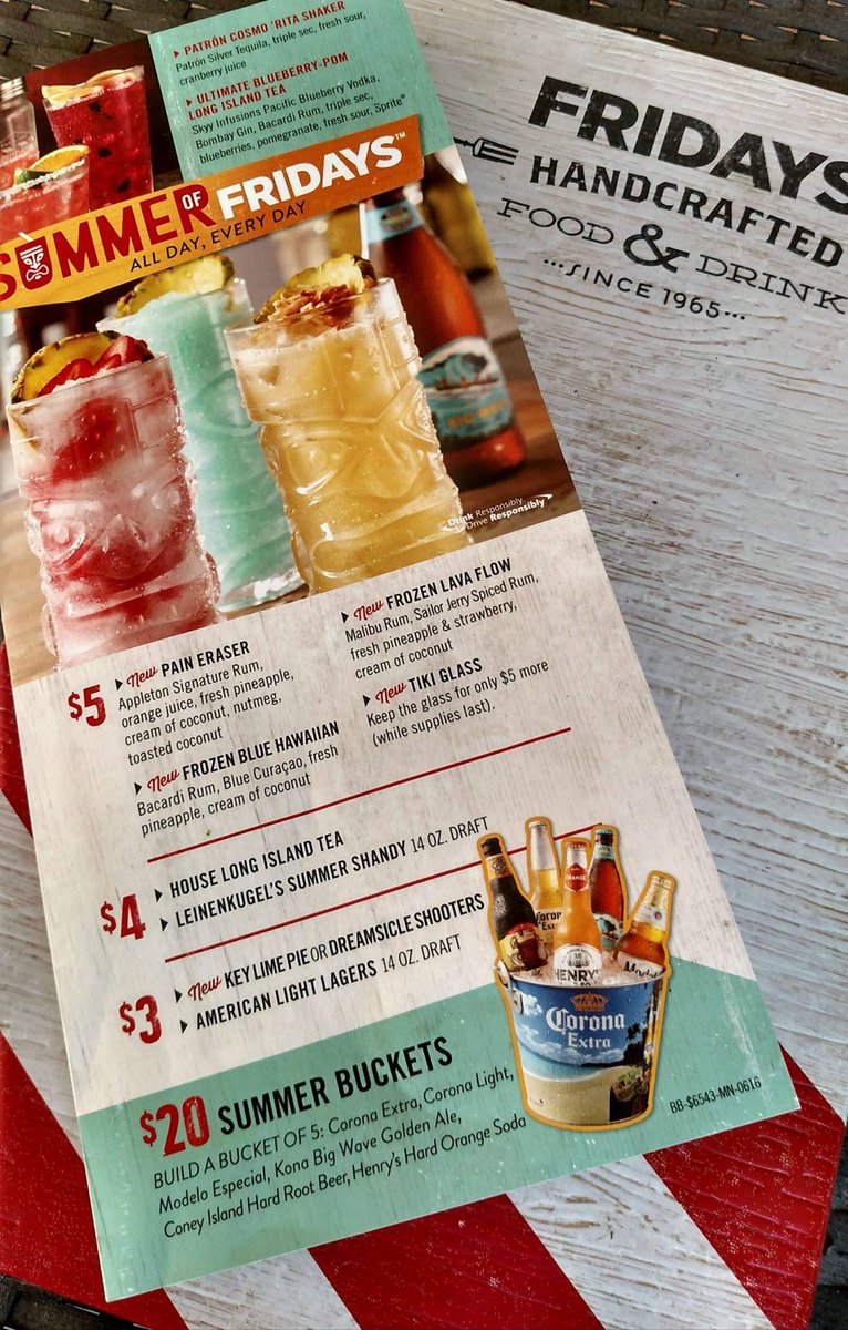 tgifmaplegrove's tweet photo. In here, we're all about summer. Try one of our new summer inspired cocktails for $5 today. #SummerOfFridays⛱ https://t.co/9SgjZqYoD8