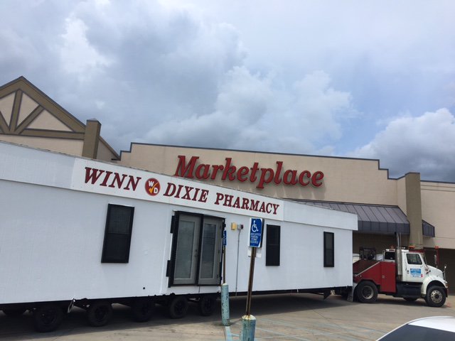 WinnDixie's tweet photo. Ready to serve our community in Walker, #Louisiana. Store #1591 closed, but mobile pharmacy open M-F 8-7; S/S 8-6pm. https://t.co/Adhwmm5RD2