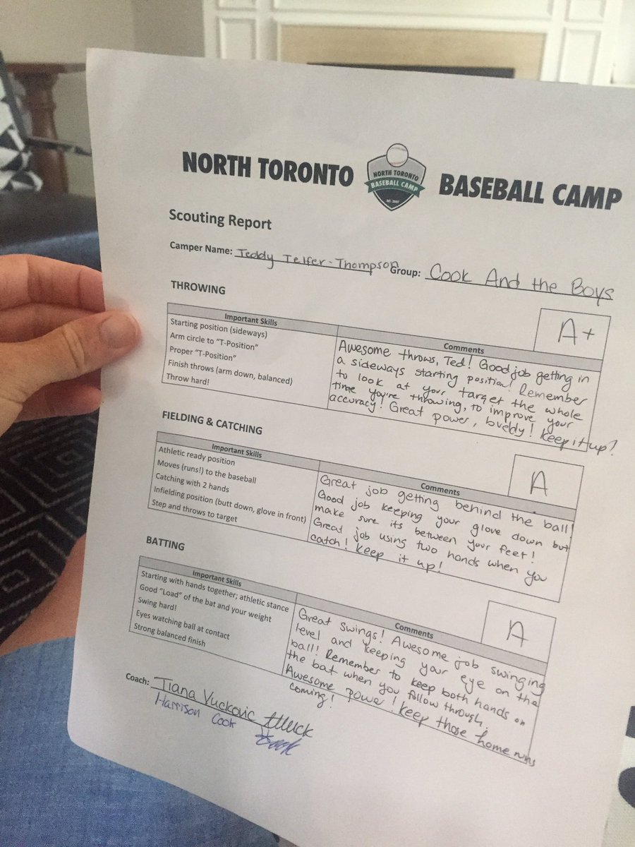 catandnat's tweet photo. Kids love report cards, and so do parents when they look like this! Genius @truenorthcamps. Thx for an amaz week. https://t.co/flvUVSpgV2