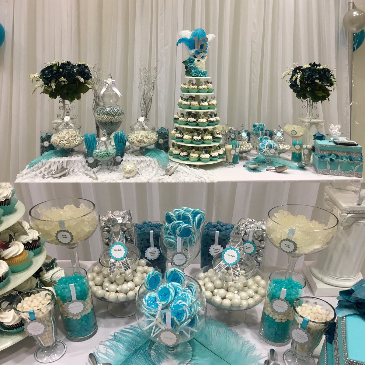SugarPopsCandy's tweet photo. #sweet16 #candybuffet @CMCCMooresville coupled with some sweet looking cupcakes makes this a delicious #sweetstable https://t.co/um7sbSuhdX