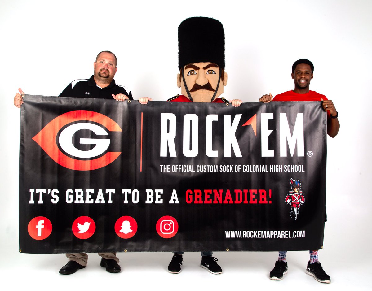 RockEmTeams's tweet photo. We're excited to partner with @CHS_OCPS as the official sock of @CHS_Grenadiers! 💂 #itsgreattobeagrenadier https://t.co/ytSJtaq4KM